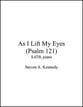 As I Lift My Eyes SATB choral sheet music cover